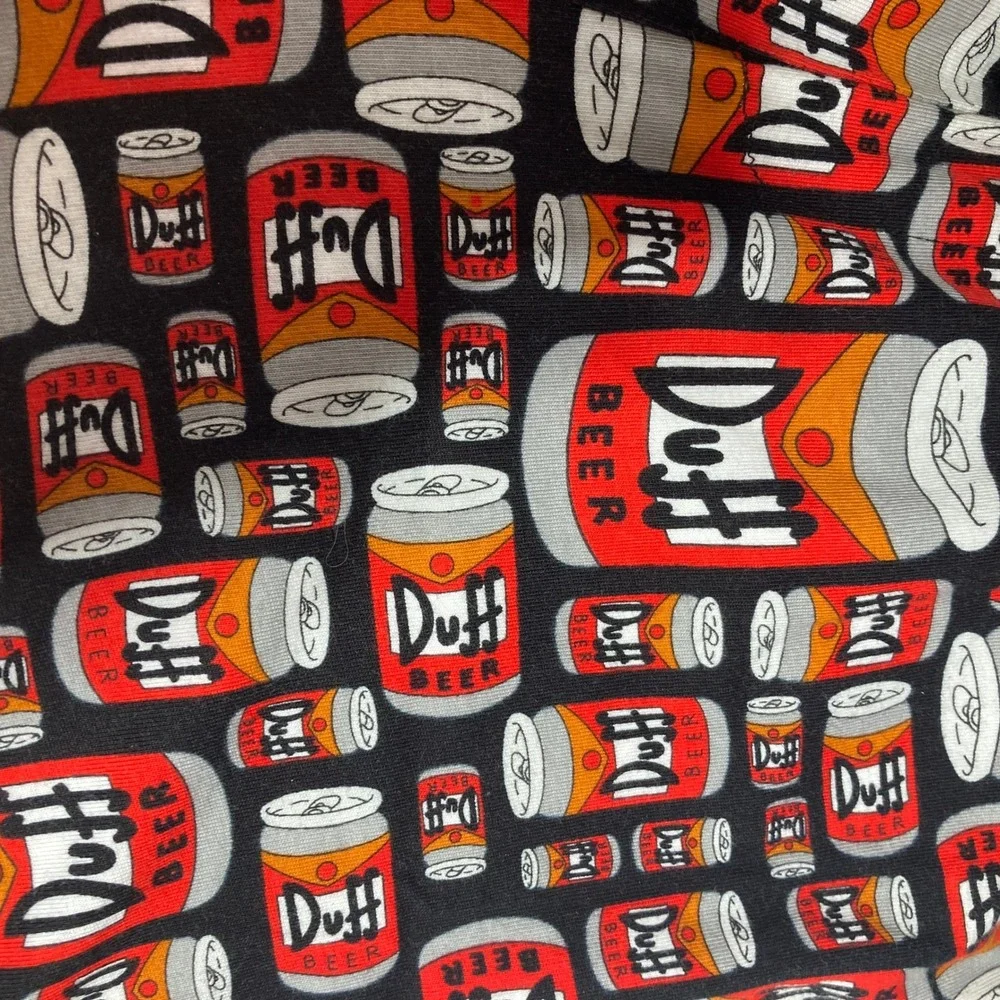 The‎ Simpsons Duff Beer Pajama Pants Womens Small Black Cotton Lounge Sleepwear